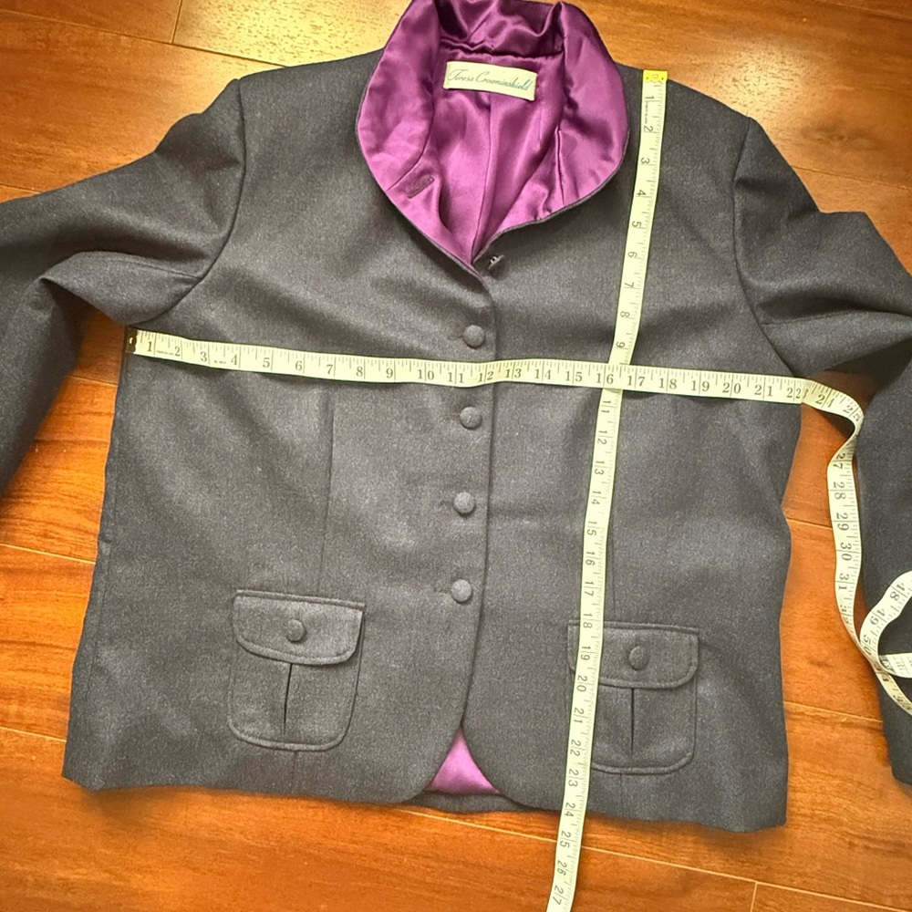Teresa Crowninshield Midnight Blue Blazer with Violet Interior - Picture 11 of 13